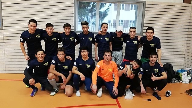 Geflüchtete Fußballer von "Kabul United" beim Training